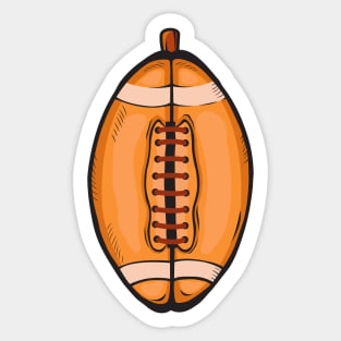 Football Pumpkin Ball Head Halloween Sticker